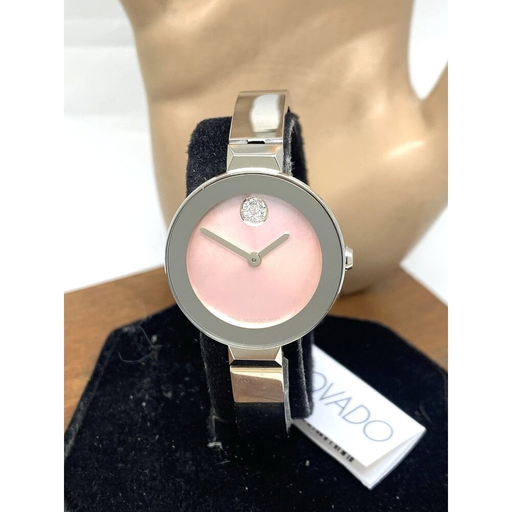 Movado Women's Watch 36001178 Bold Swiss Quartz Pink Dial Silver Steel 28mm